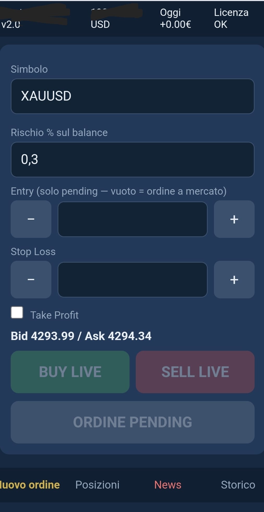 Risk Panel Mobile